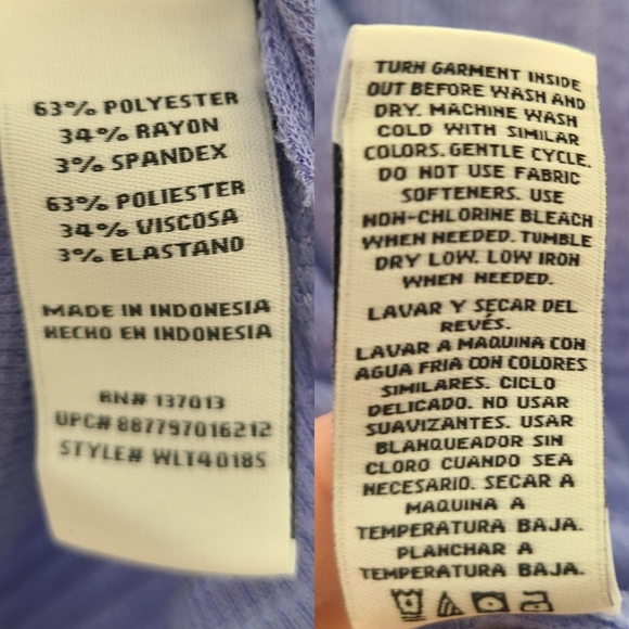 Wild Fox Haley Waffle Purple Orchard Brushed Soft Fabric Top - Picture 6 of 7